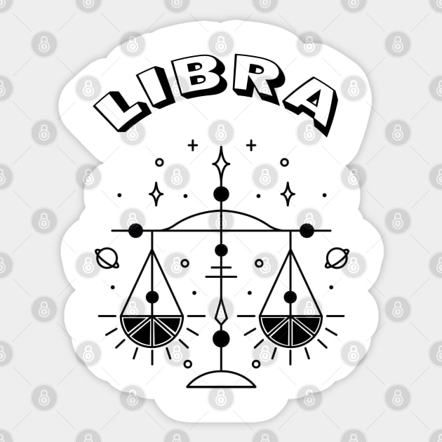 Libra Sign Sticker by GPrez Designs